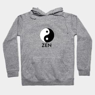 Zen Yin Yang Design on White. Hoodie